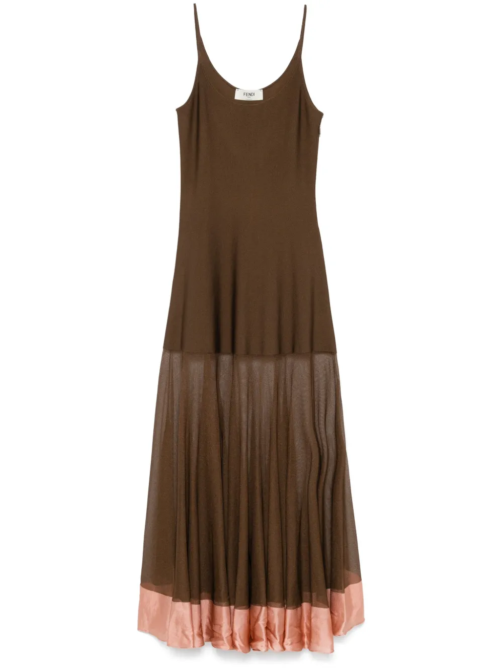 FENDI Gebreide maxi-jurk Bruin