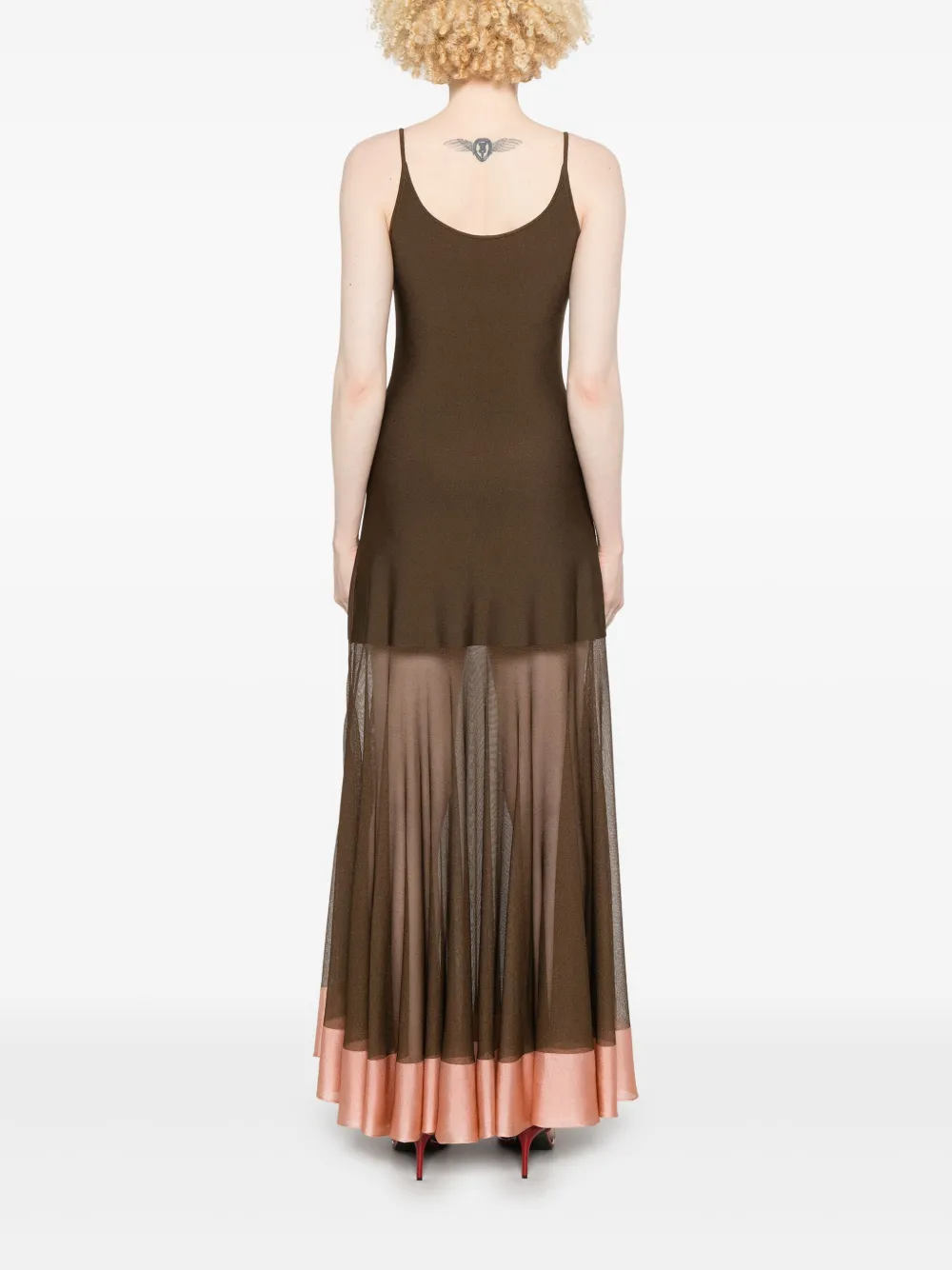 FENDI Gebreide maxi-jurk Bruin