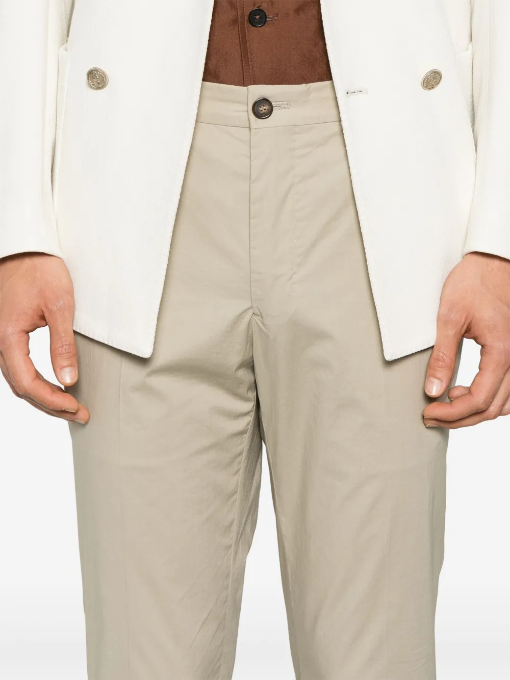 Incotex Broek met toelopende pijpen Beige