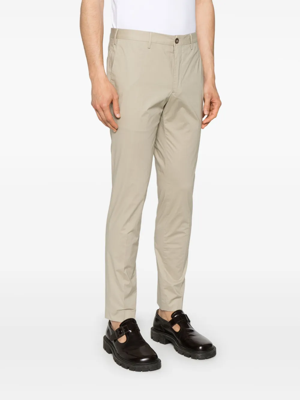 Incotex Broek met toelopende pijpen Beige