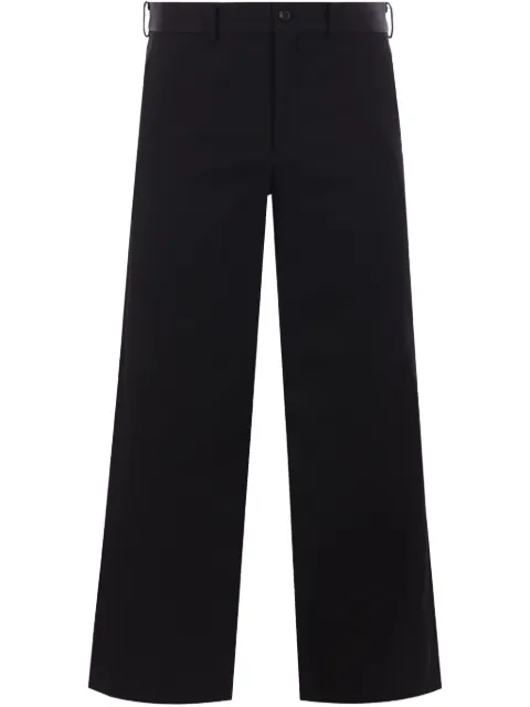 Black Comme Des Garçons pantalones cortos con diseño recto