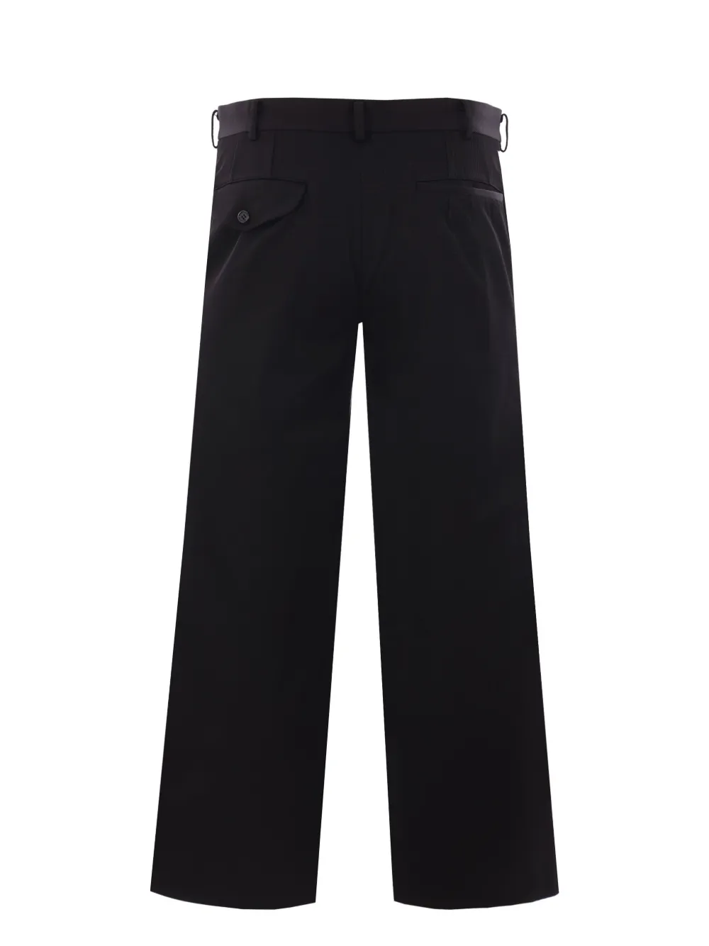 Black Comme Des Garçons cropped straight-leg trousers - Zwart