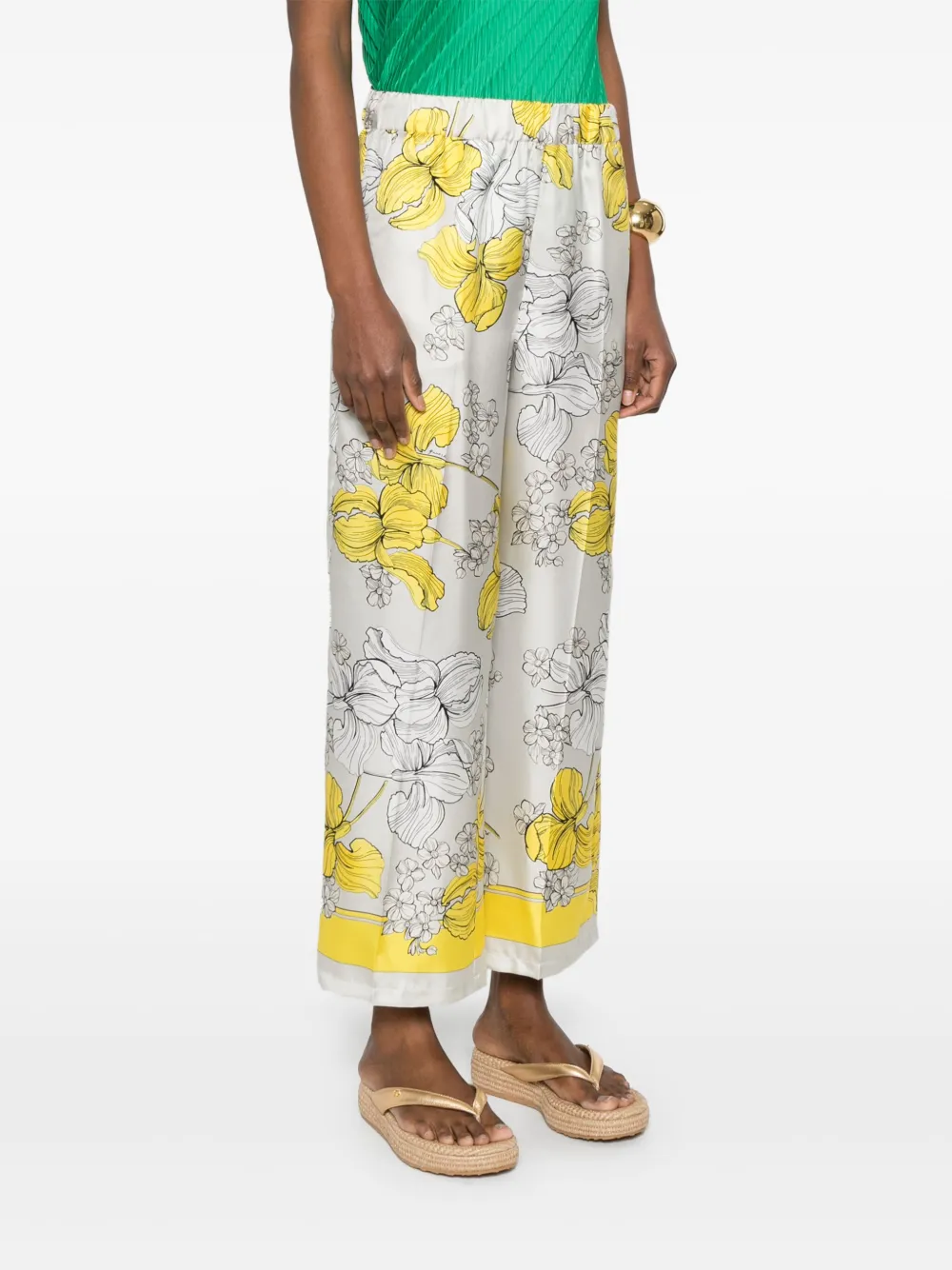 Shop P.a.r.o.s.h Serenella Trousers In Grey