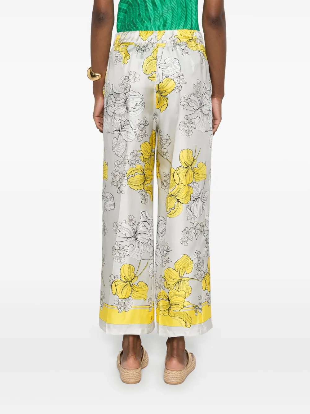 Shop P.a.r.o.s.h Serenella Trousers In Grey