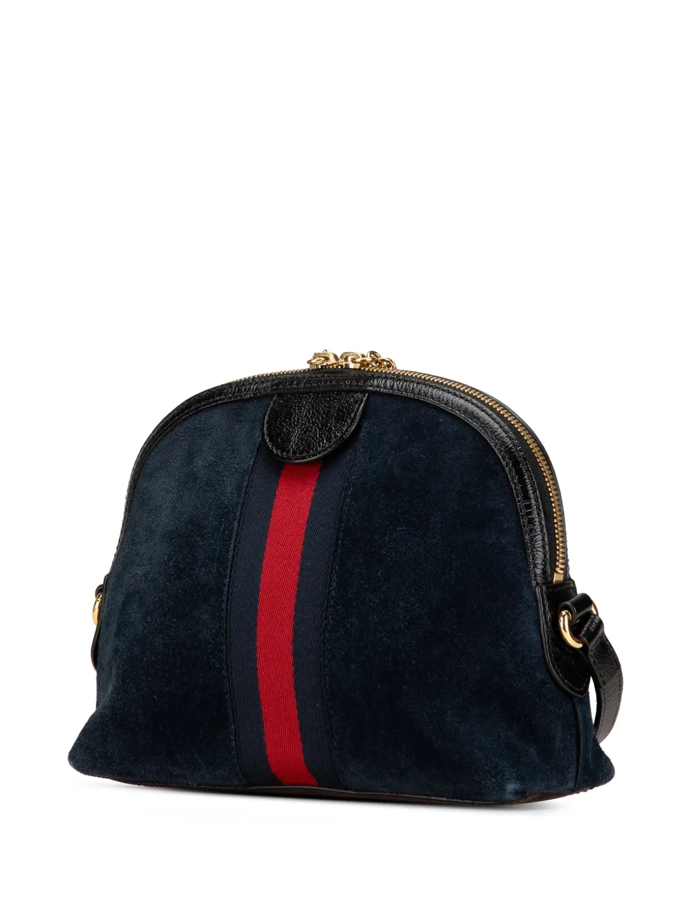 Gucci Pre-Owned 2000-2015 Small Ophidia Suede Dome crossbody bag - Blauw