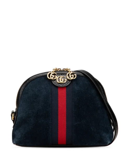 Gucci Pre-Owned 2000-2015 Small Ophidia Suede Dome crossbody bag
