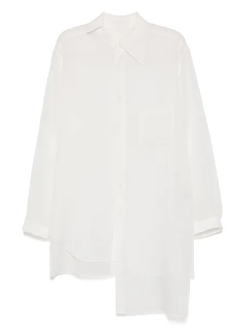 Yohji Yamamoto cellulose loan unbalanced collar shirt