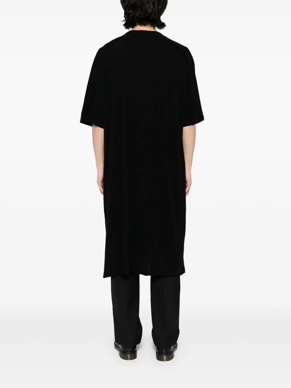 Yohji Yamamoto Katoenen T-shirt Zwart