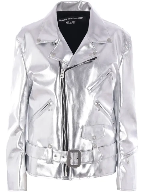 Junya Watanabe metallic biker jacket