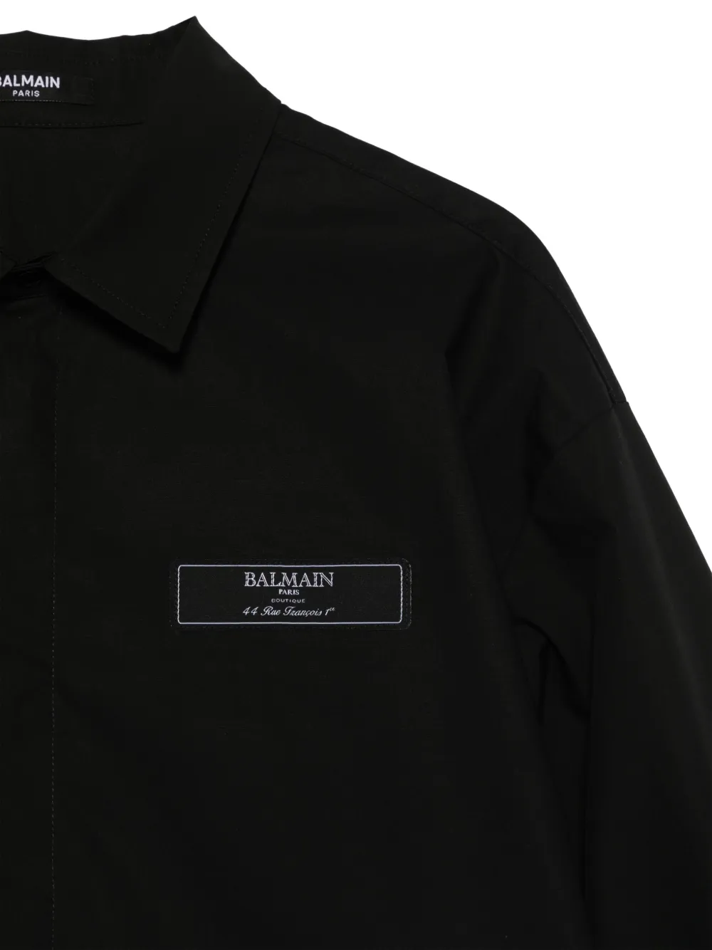 BALMAIN LOGO-PATCH SHIRT