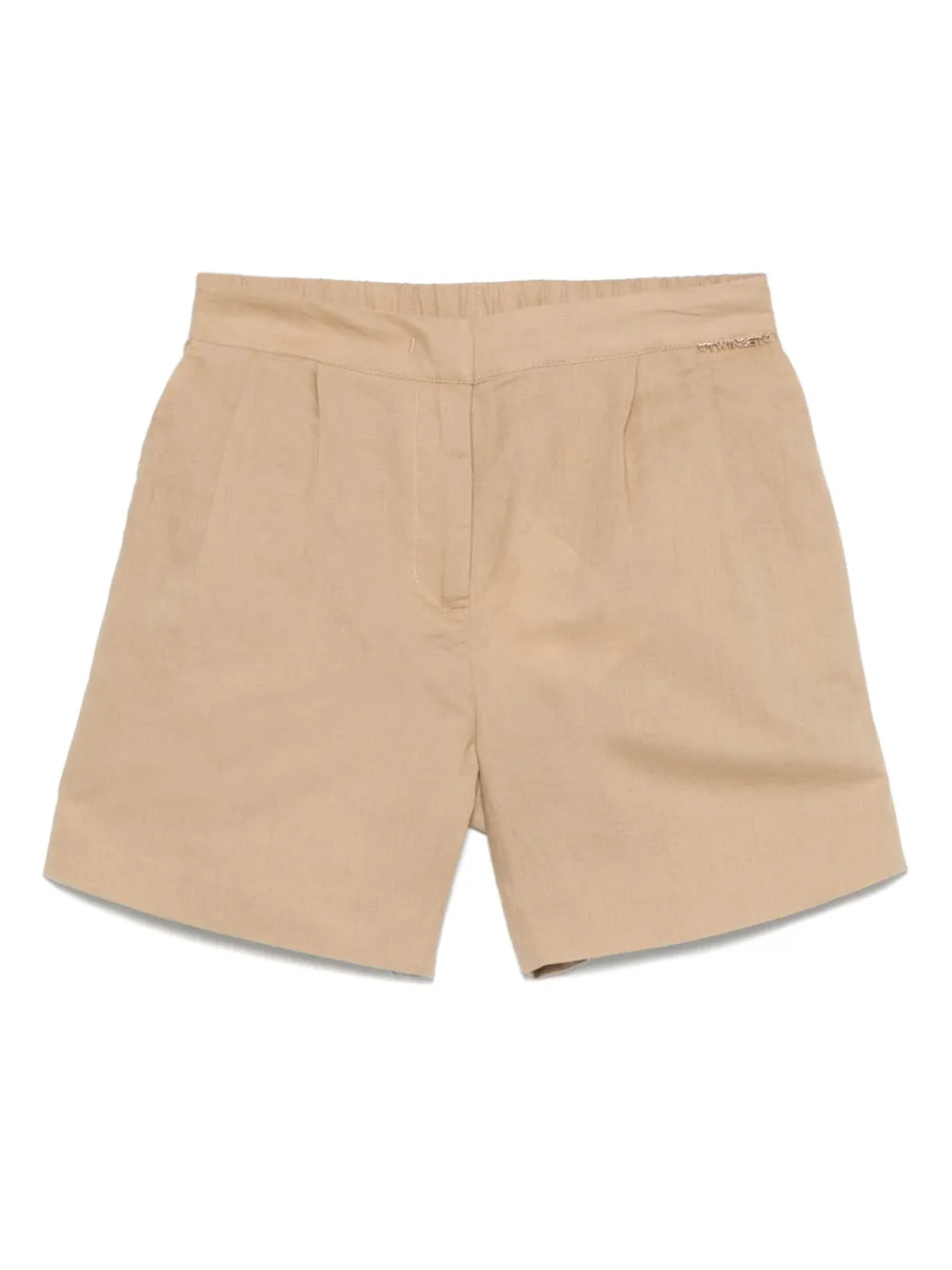 TWINSET Kids logo-plaque shorts | Brown | Image 1