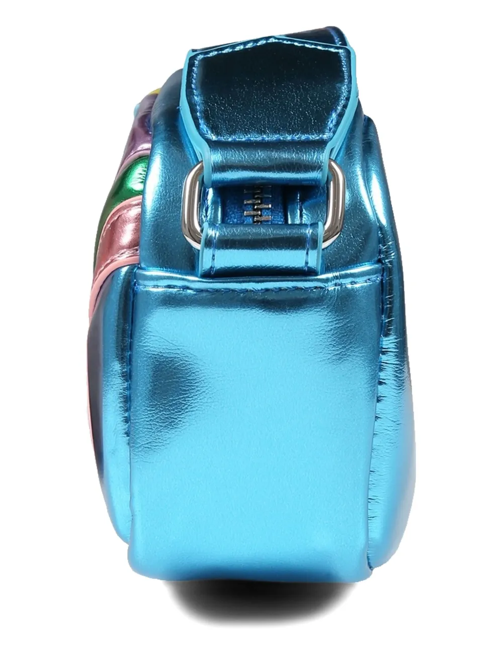Stella McCartney Kids Schoudertas met metallic afwerking Blauw