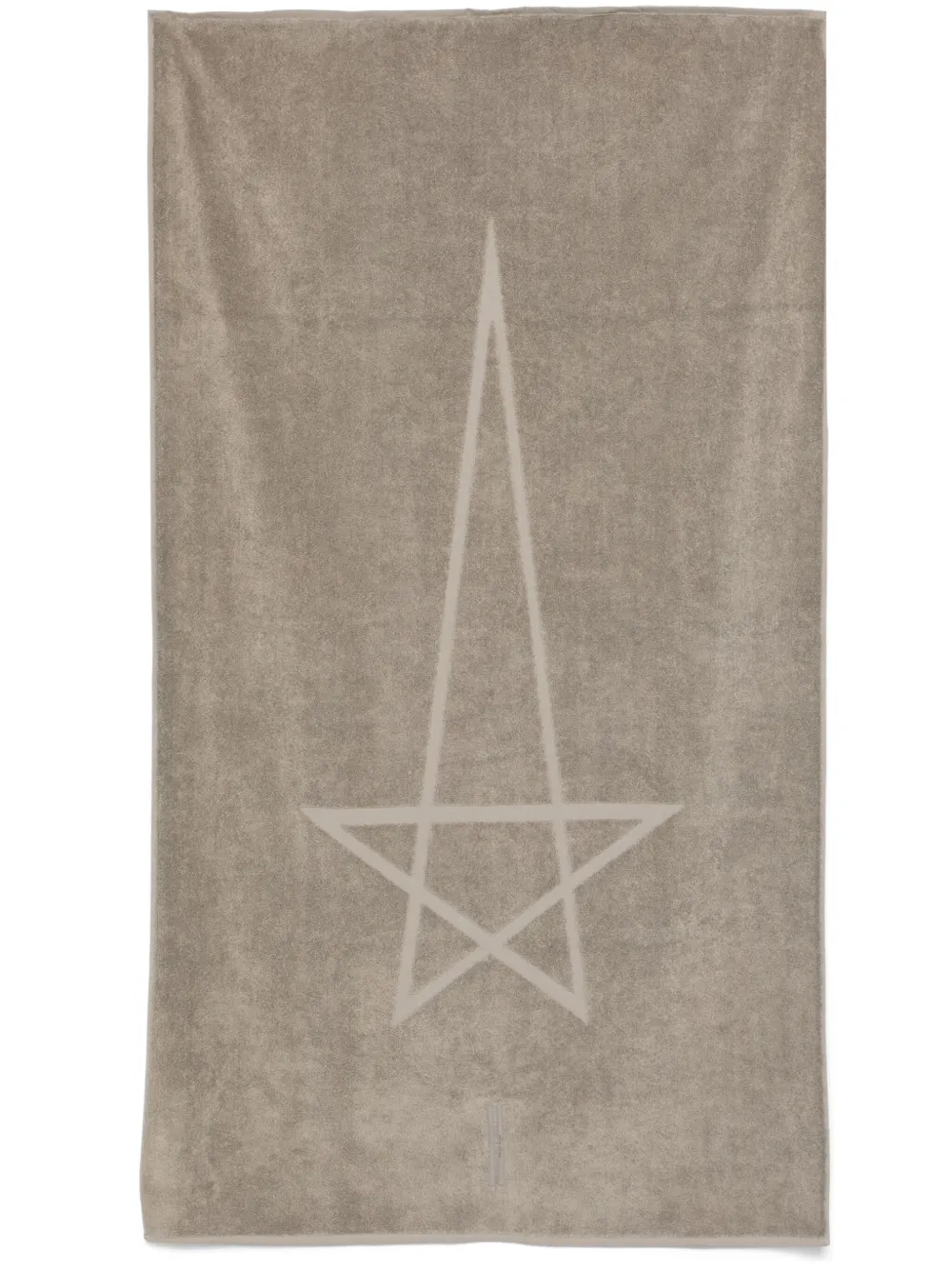 Rick Owens Cotton Beach Towel (100 Cm X 170 Cm) In Grey