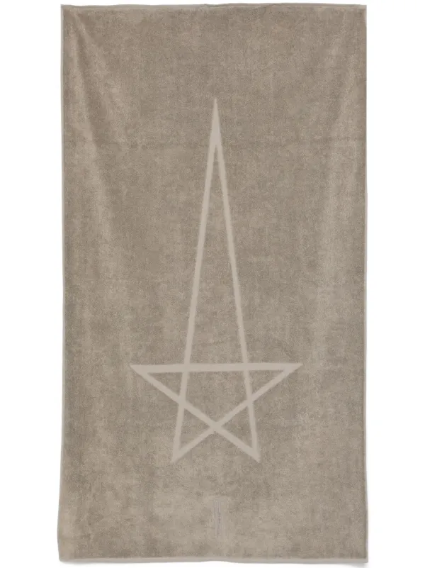 Rick Owens Cotton Beach Towel (100 Cm x 170 cm) | Grey | FARFETCH