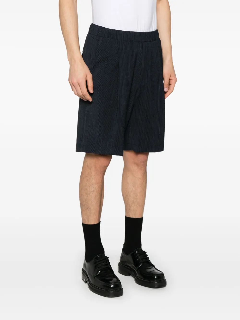 D4.0 Seersucker shorts Blauw