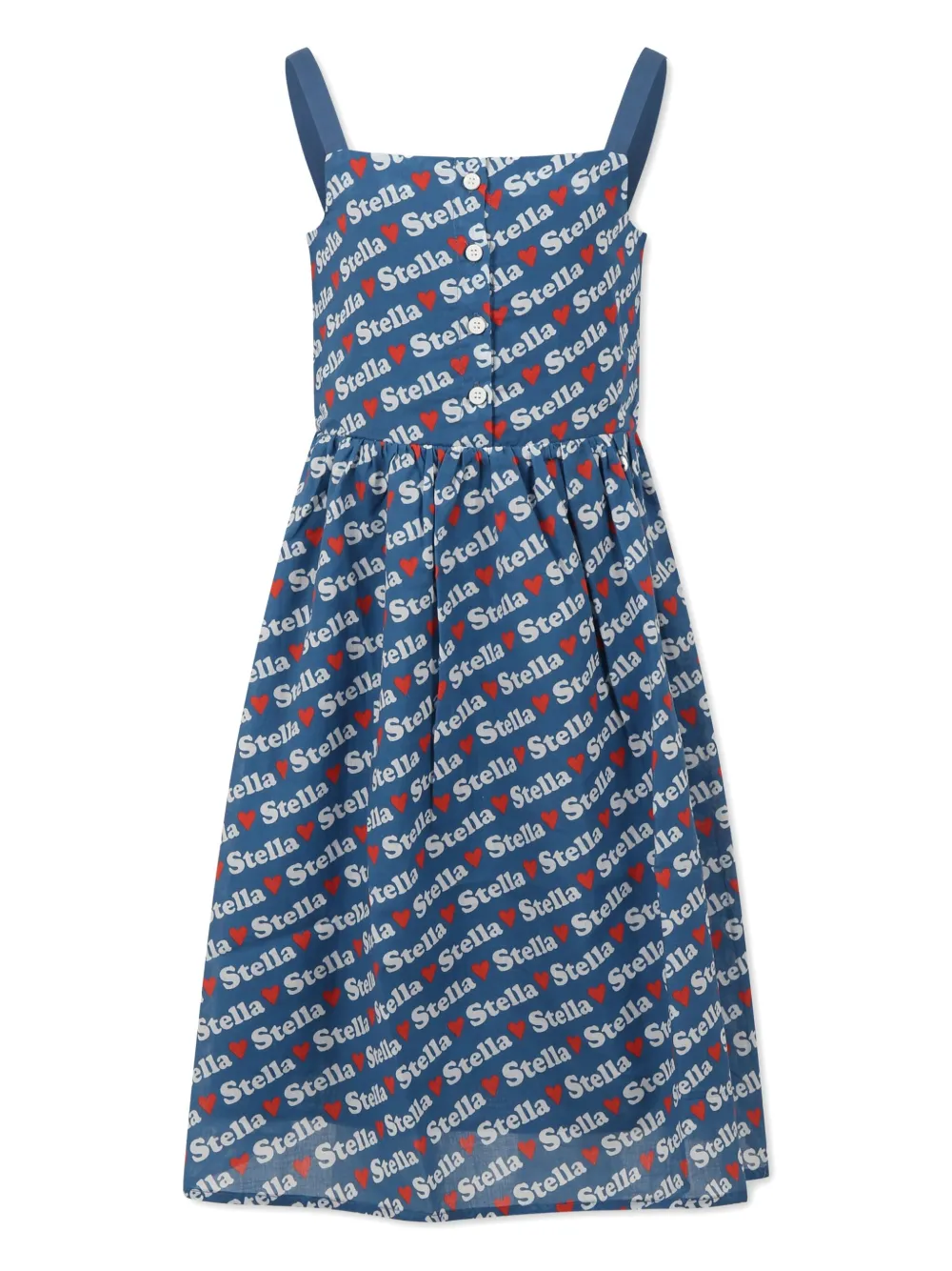 Stella McCartney Kids Jurk met jacquard-patroon Blauw
