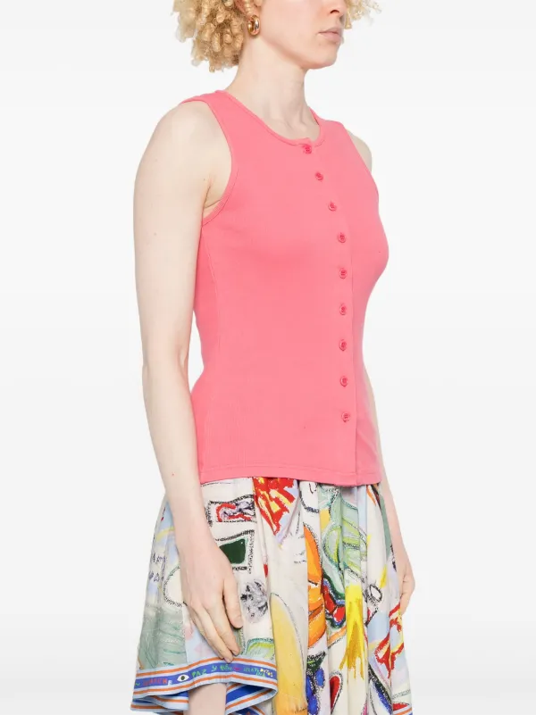 【送料&関税込】J.W. Anderson Pink Cotton Vest JW Anderson Sleeveless and tank tops for Women | Online Sale