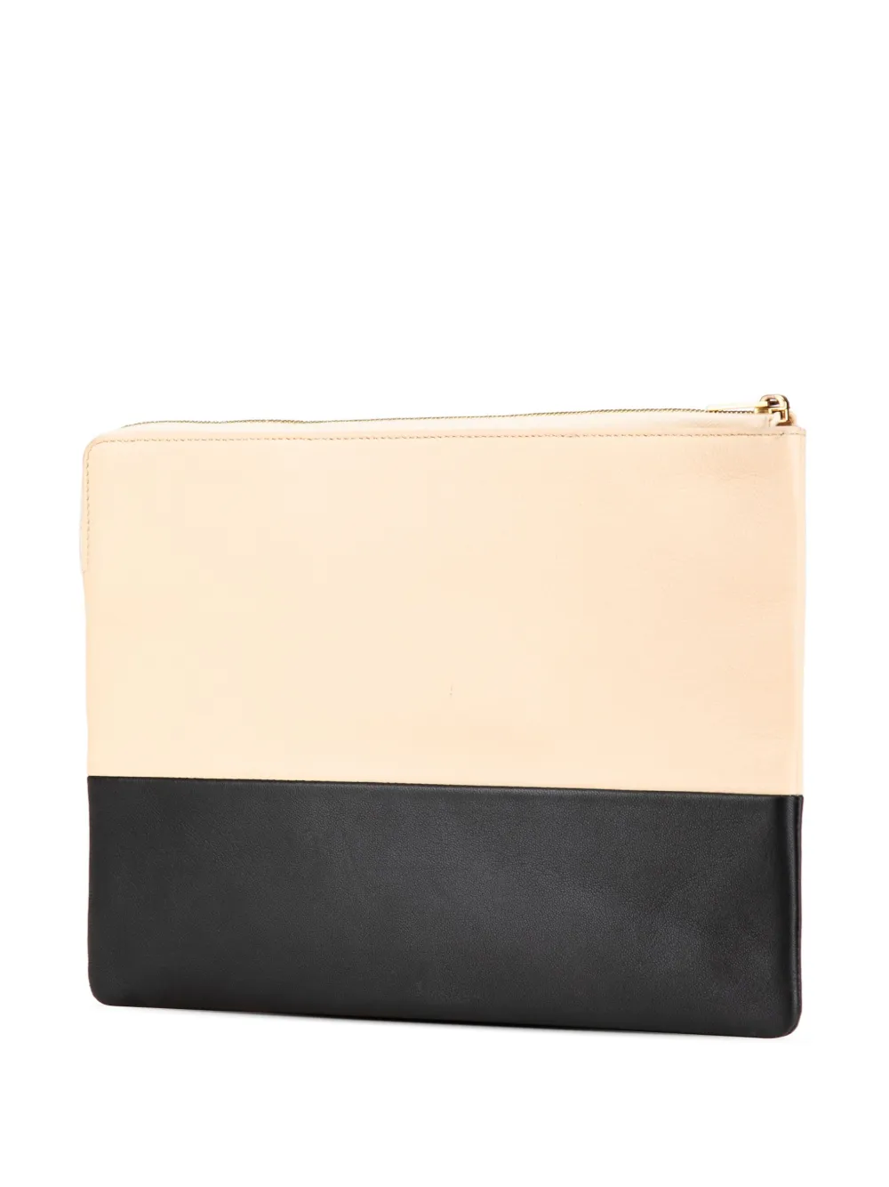 Céline Pre-Owned 2014 Bicolor Leather Solo clutch bag - Bruin