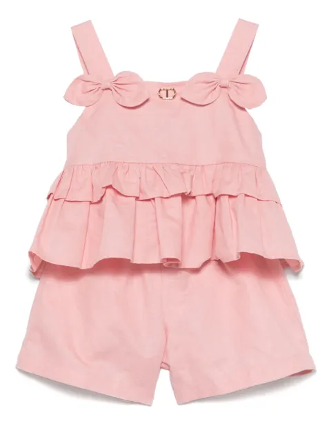 TWINSET Kids set de shorts con aplique de moño