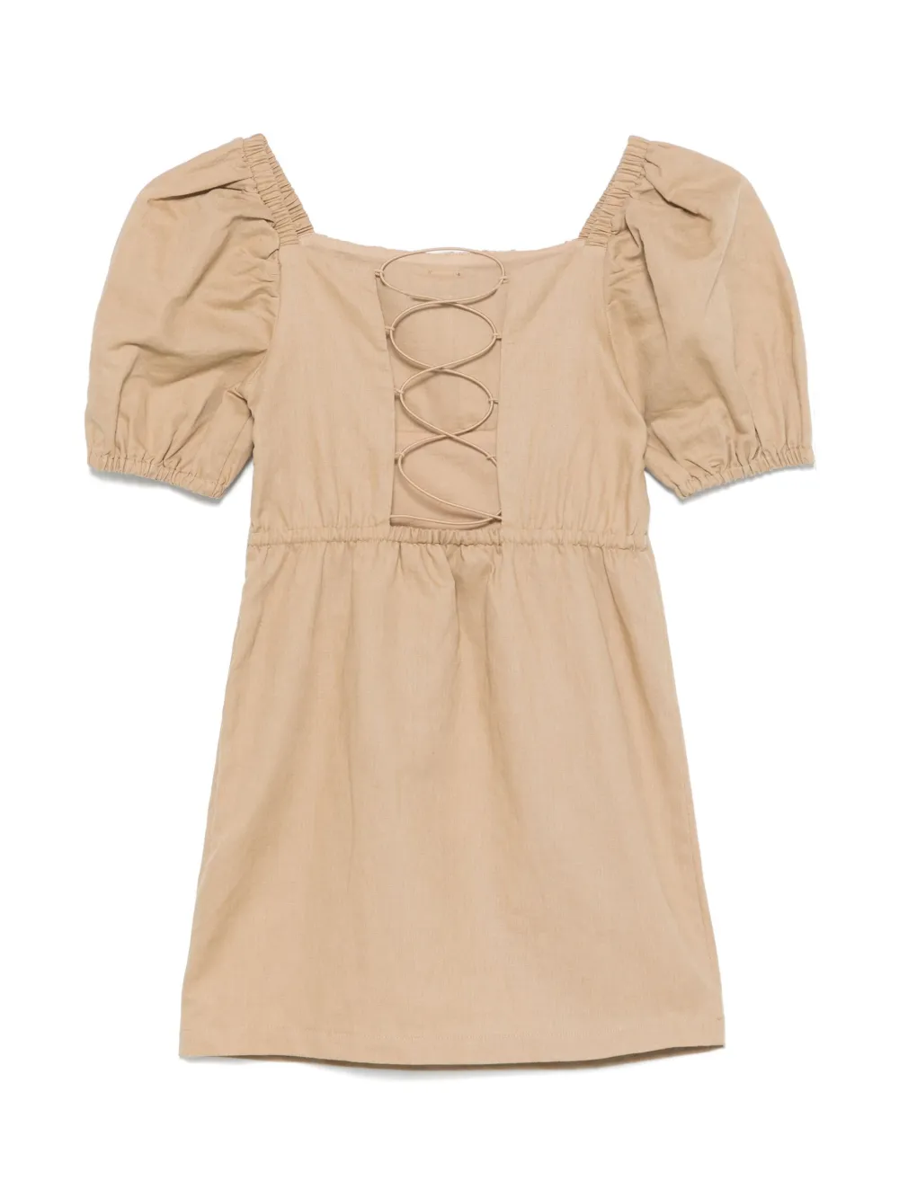 TWINSET Kids Jurk met logoplakkaat Bruin