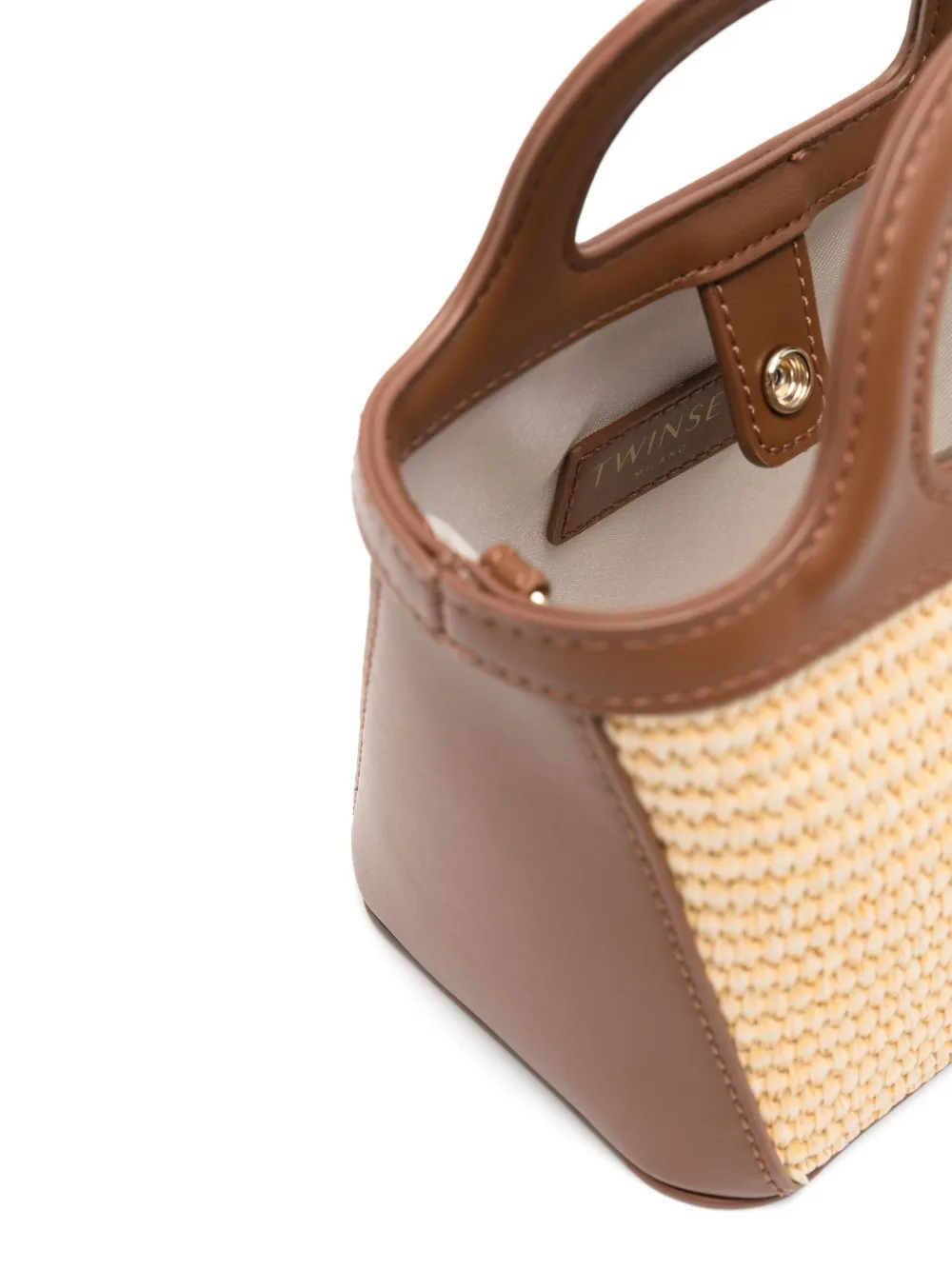 TWINSET Kids Raffia schoudertas Beige