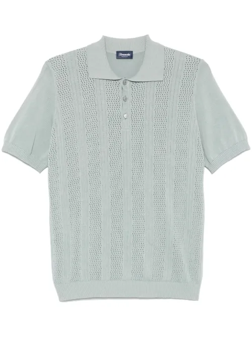 Polo rayé à effet de transparence - Drumohr - Modalova