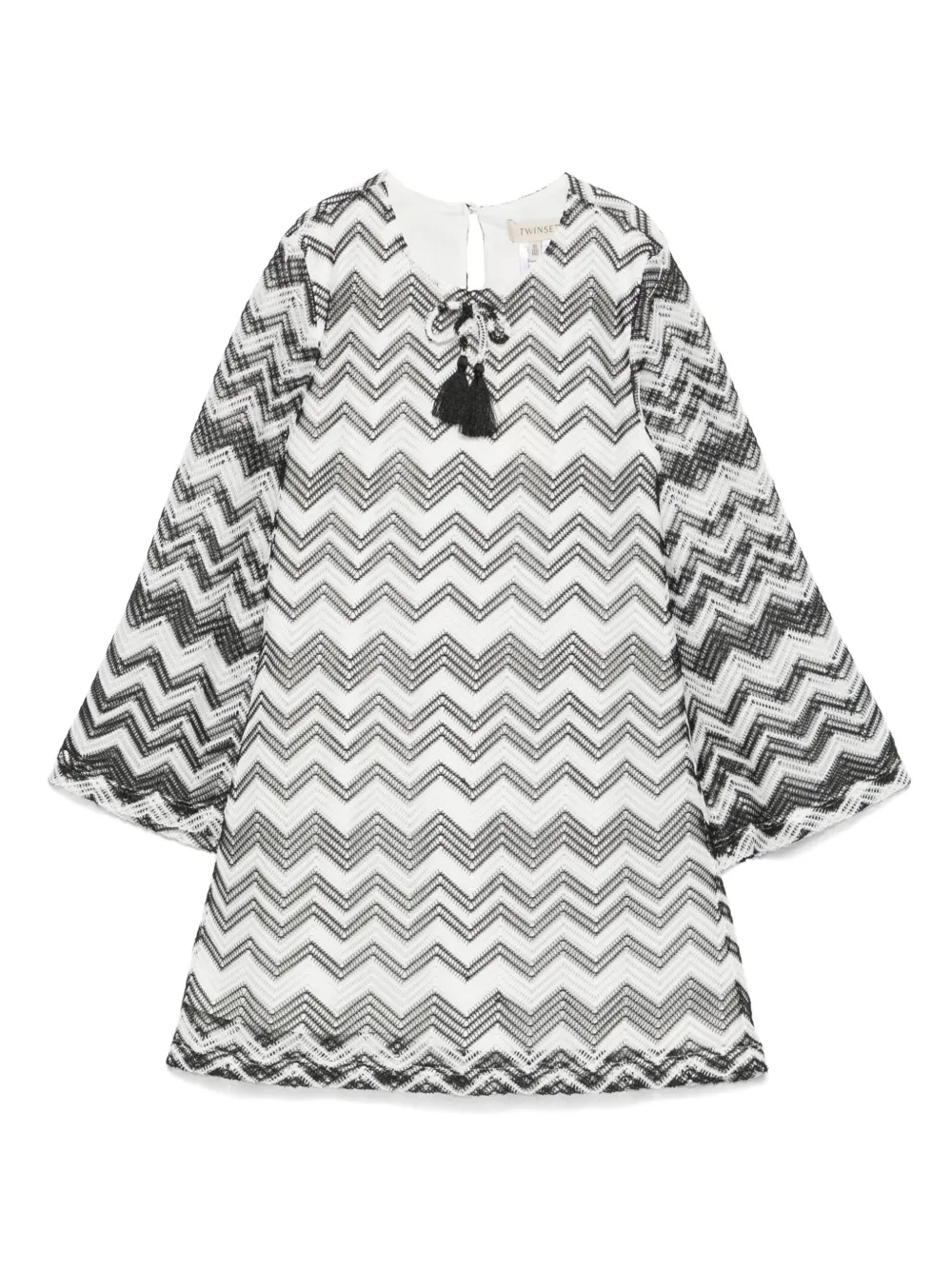 TWINSET Kids 오픈 니트 드레스 | 화이트 | Image 1