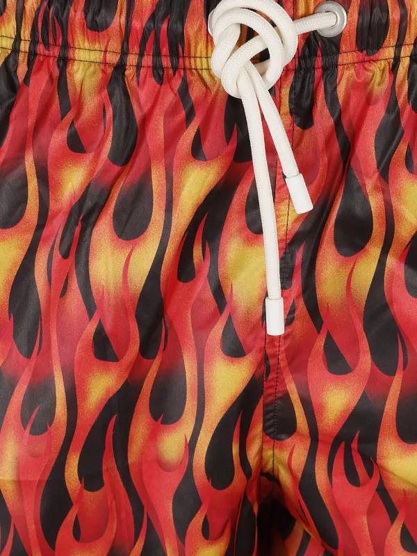 水着・ラッシュガード palm angels burning flames swim shorts Palm Angels Burning Flames swim shorts - Men