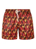 Palm Angels flame-print swim shorts - Red