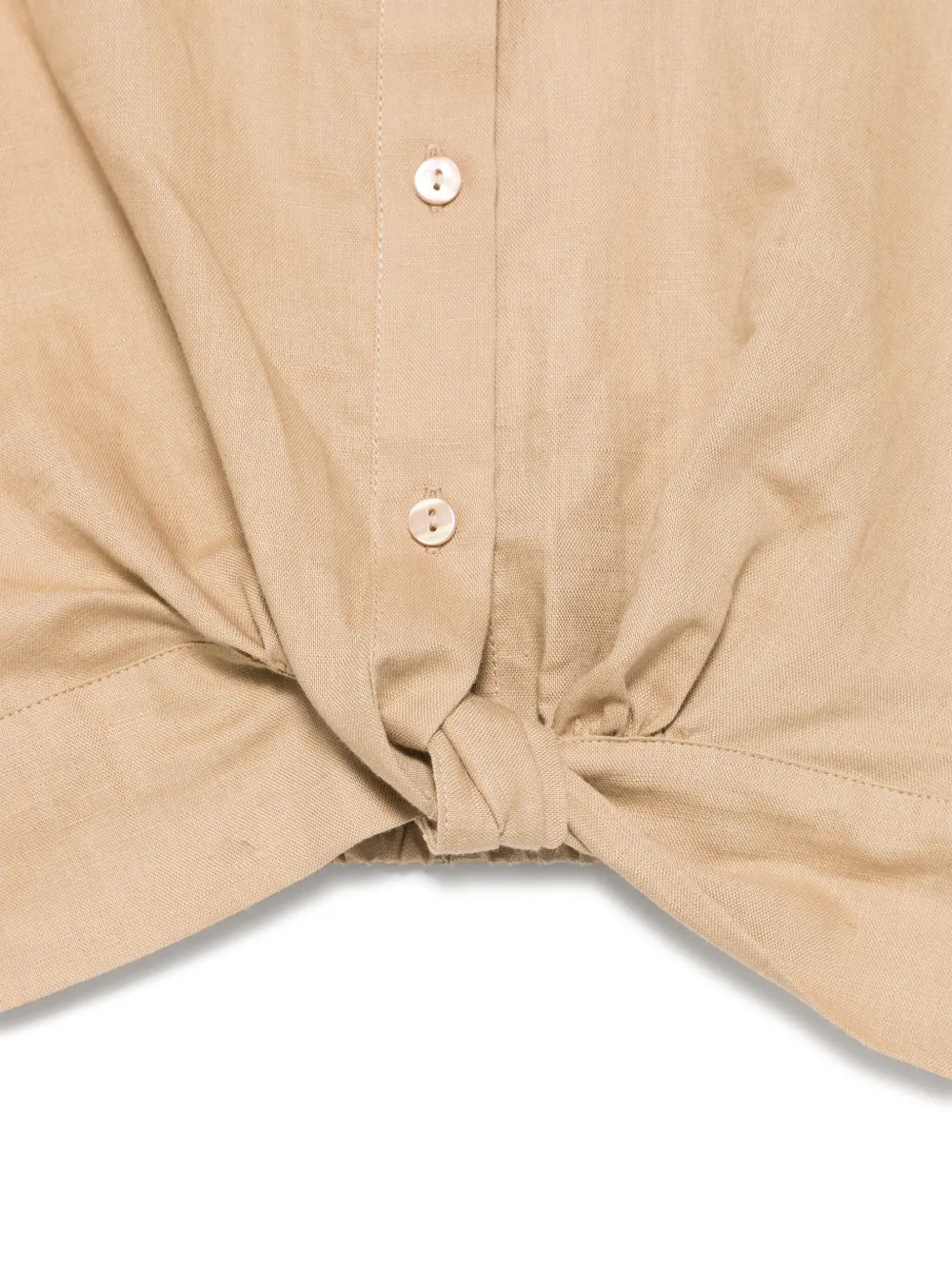 TWINSET Kids Shirt met geknoopte detail Bruin
