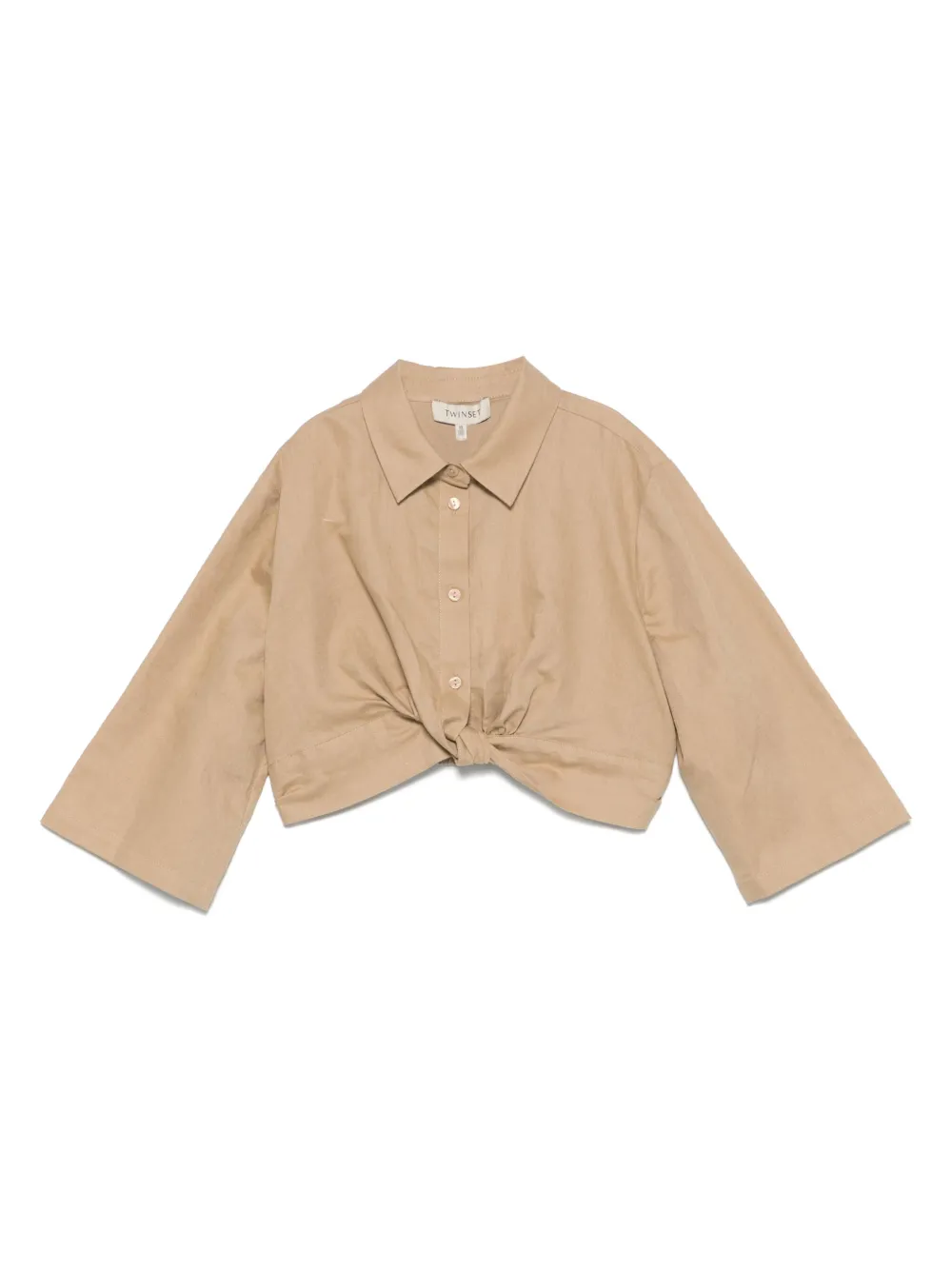 TWINSET Kids Camisa com detalhe de nó | Marrom | Image 1