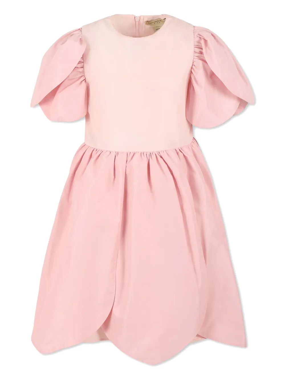 Stella McCartney Kids Jurk met ruchemouwen Roze