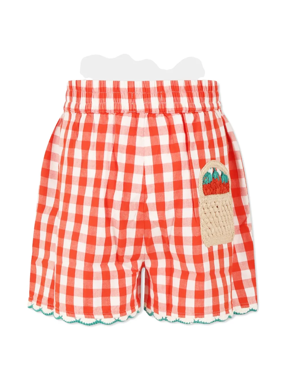 Stella McCartney Kids check-pattern shorts - Rood