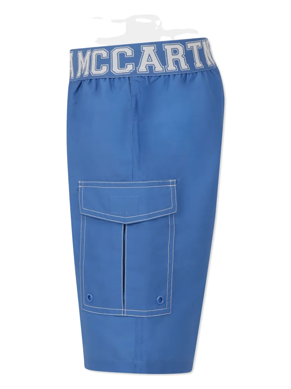 Stella McCartney Kids Zwembroek met logoband Blauw