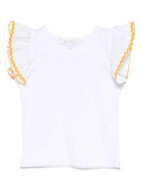 Mariella Ferrari scallop-detail top