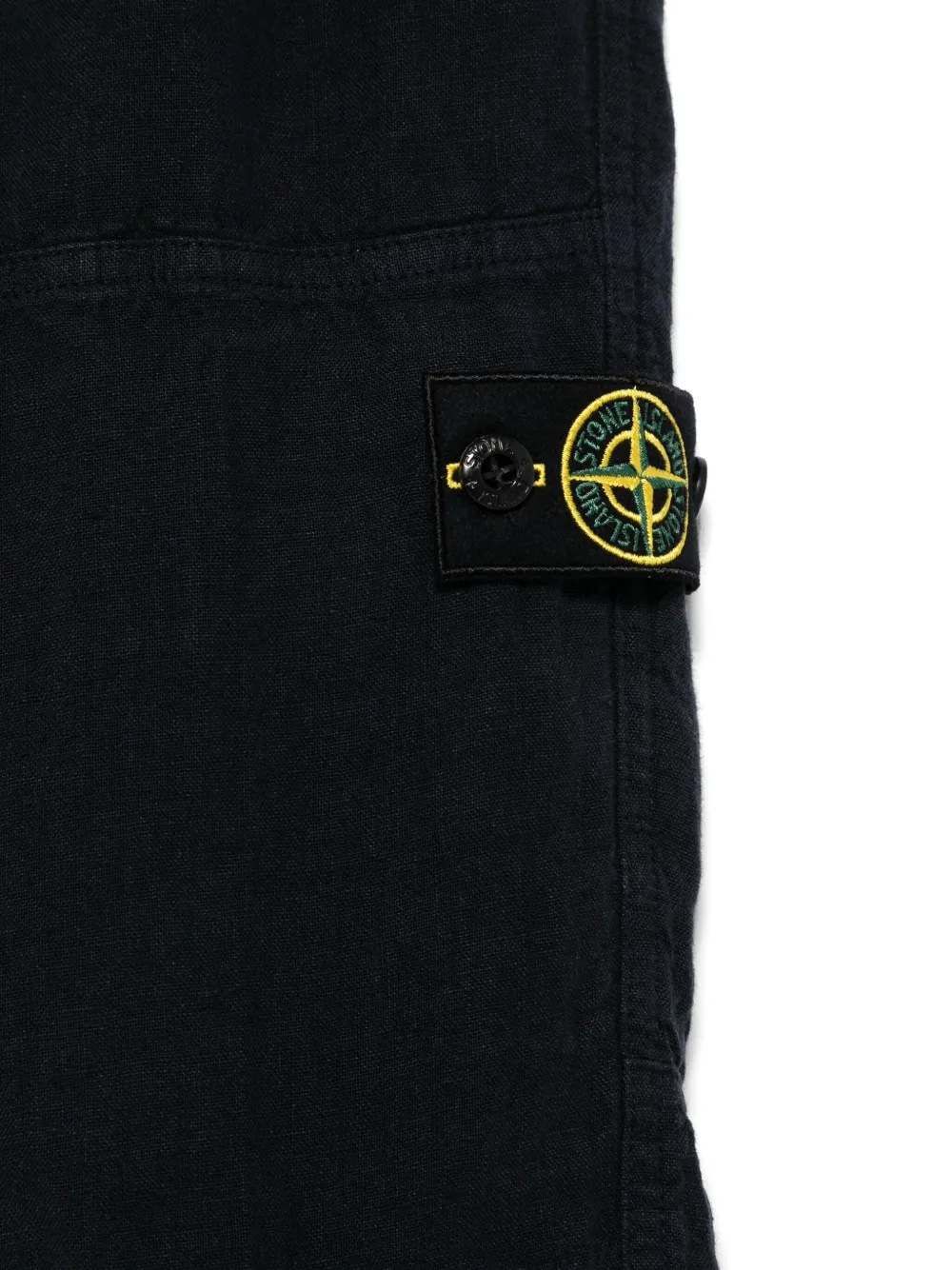 Stone Island Junior Broek met Compass-logopatch Blauw
