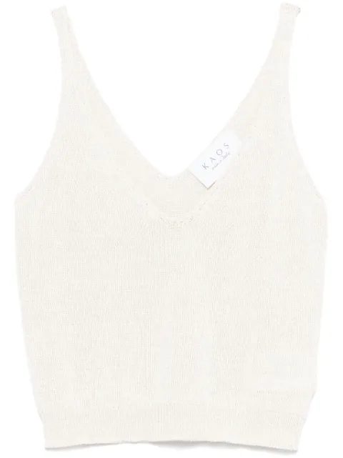 kaos metallic-threading tank top
