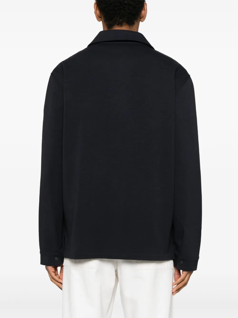 Moncler Shirtjack met logopatch Blauw