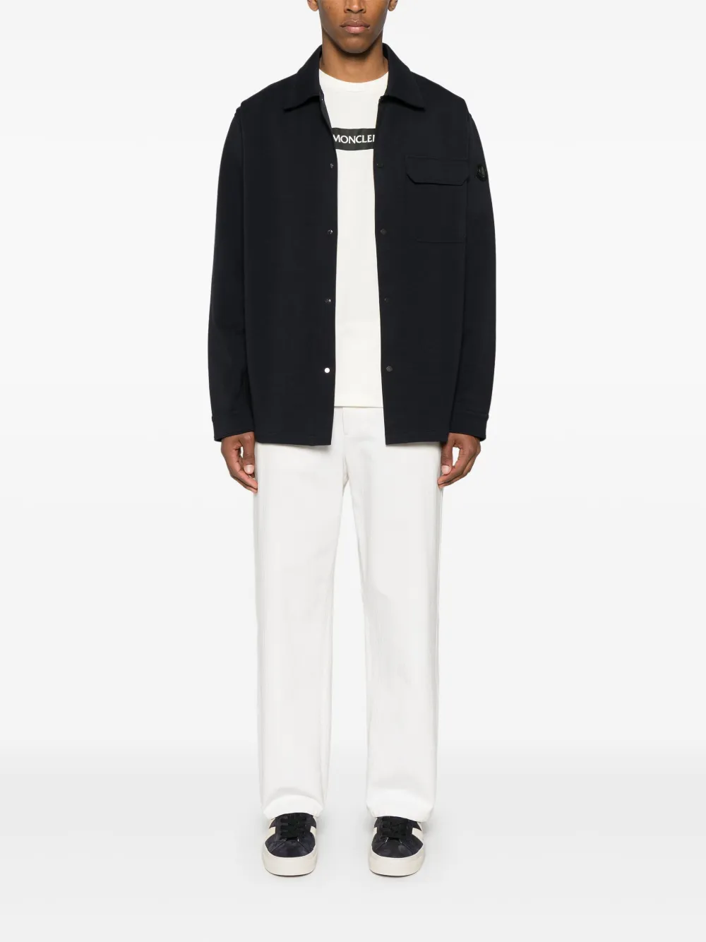 Moncler logo-patch overshirt | Shirt Jackets | Image 2