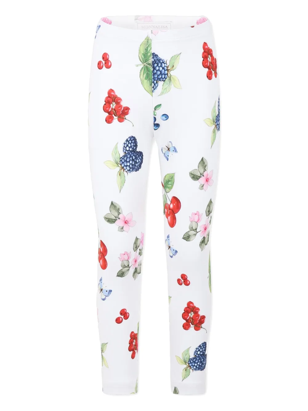 Monnalisa Broek met fruitprint Wit