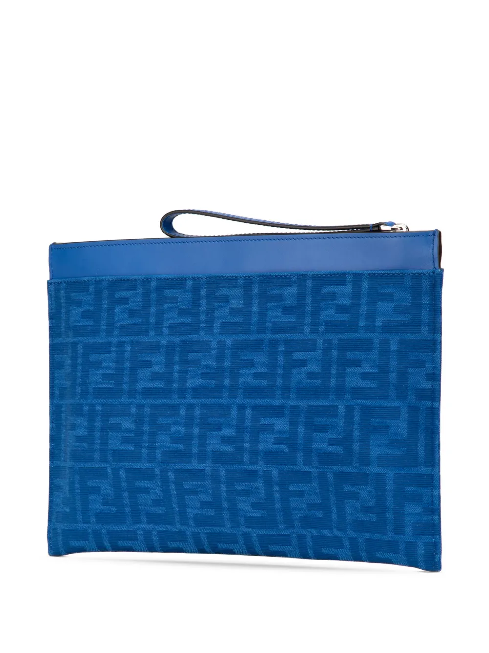 Fendi Pre-Owned 2010-2023 Medium Zucca Canvas Flat Pouch clutch bag - Blauw