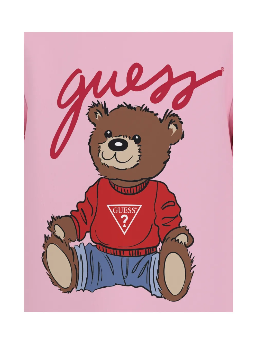 guess kids T-shirt met logoprint Roze