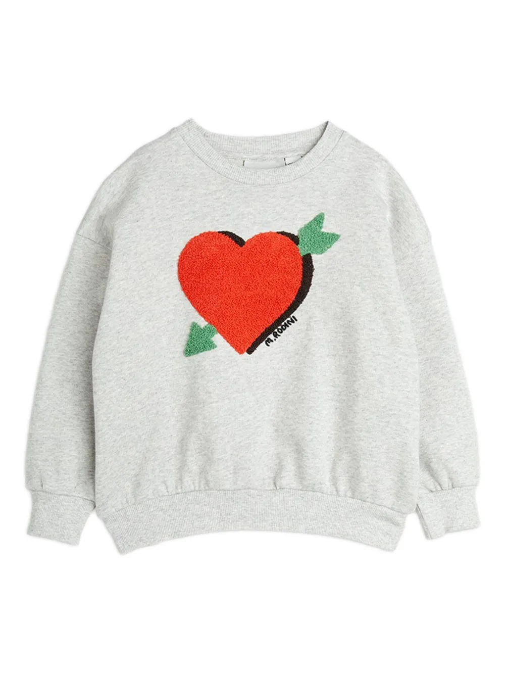 Mini Rodini sudadera Arrowed Heart | gris | Image 1