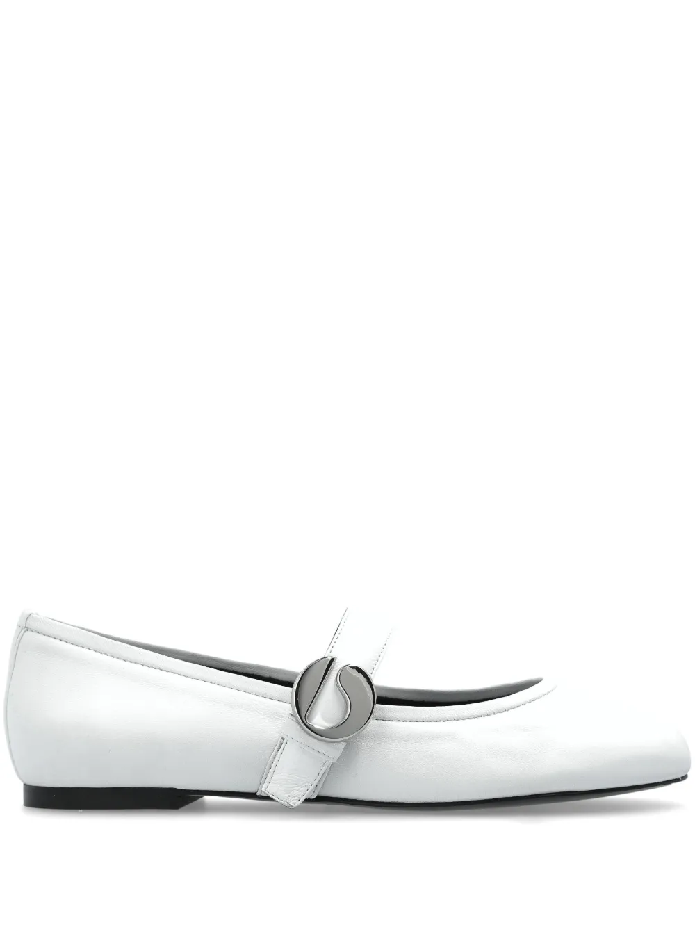 Coperni Leren ballerina's Wit