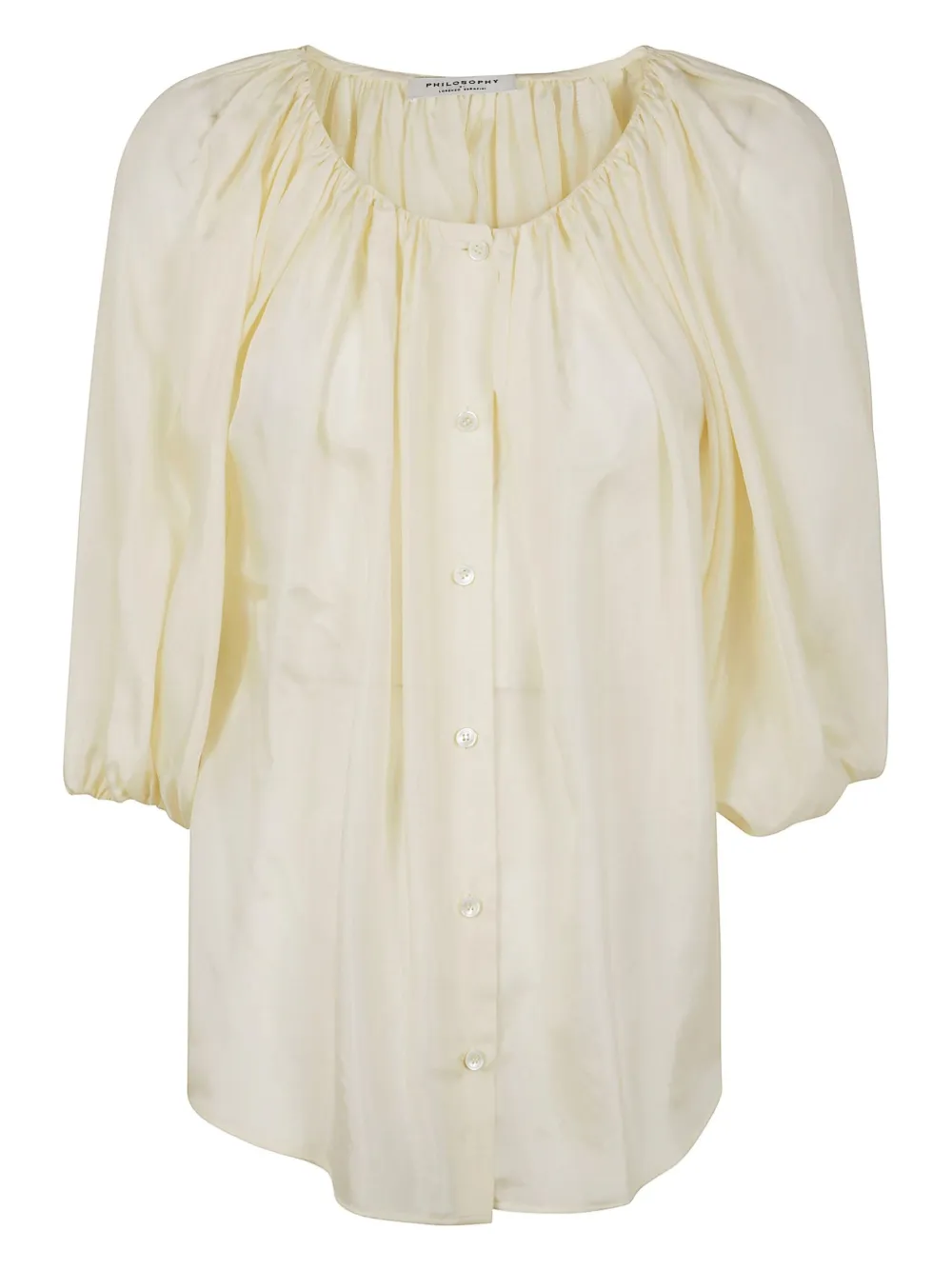Philosophy Di Lorenzo Serafini Blusa in georgette di seta | toni neutri | Image 1