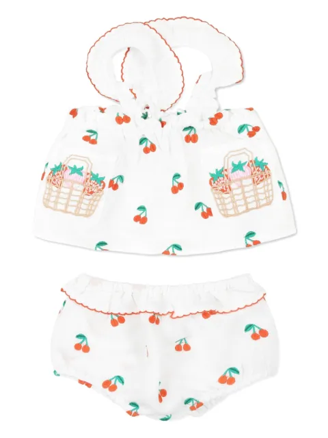 Stella McCartney Kids Com short de linho e algodão