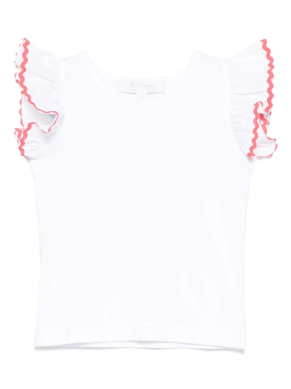 Mariella Ferrari Scallop-detail Top In 白色