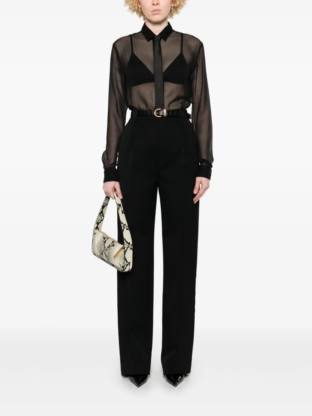 Saint Laurent Grain de poudre broek - Zwart