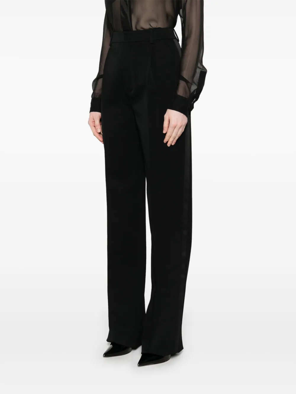 Saint Laurent Grain de poudre broek Zwart