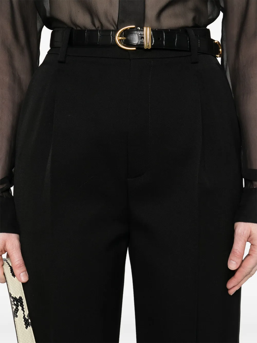 Saint Laurent Grain de poudre broek Zwart